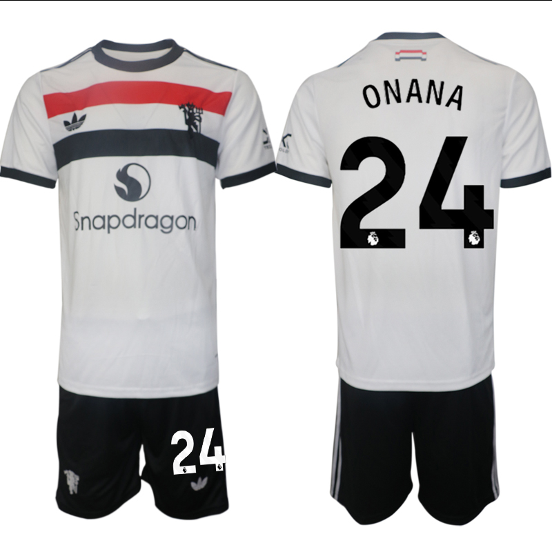 Men 2024-2025 Club Manchester United away white #24 Soccer Jersey->manchester united jersey->Soccer Club Jersey